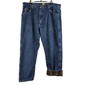 Cabela's Flannel Lined Jeans Mens Size 40x30 Denim Work 901255P Cotton
